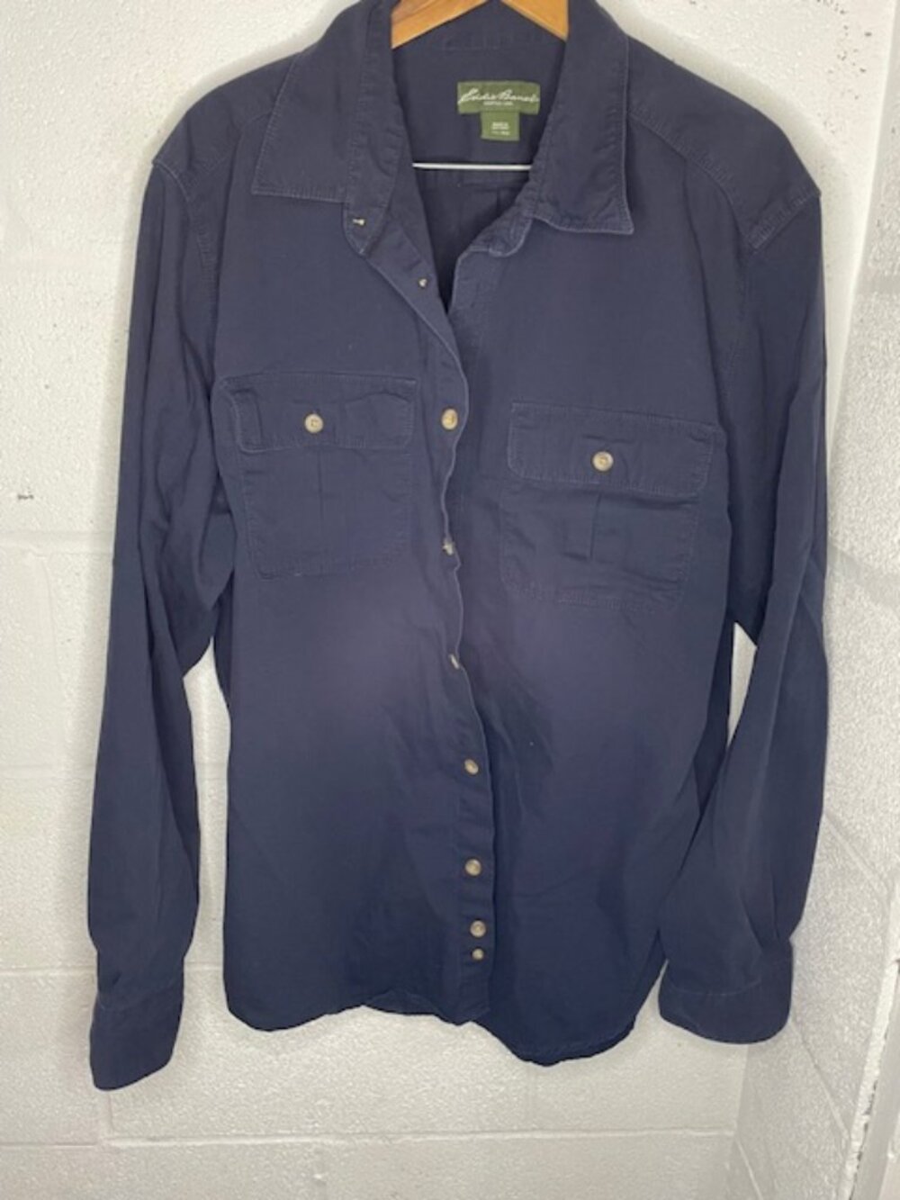 Navy Blue Eddie Bauer Button Down Shirt
